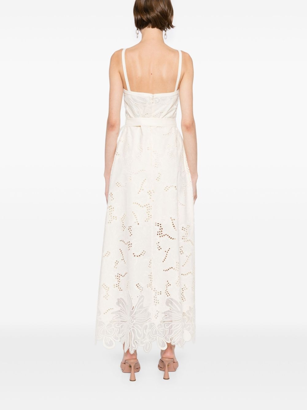 embroidered long dress - 4