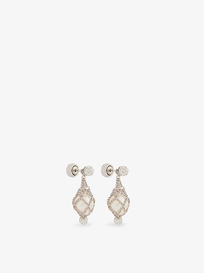 Givenchy Pearling silver-tone brass crystal and faux-pearl earrings outlook
