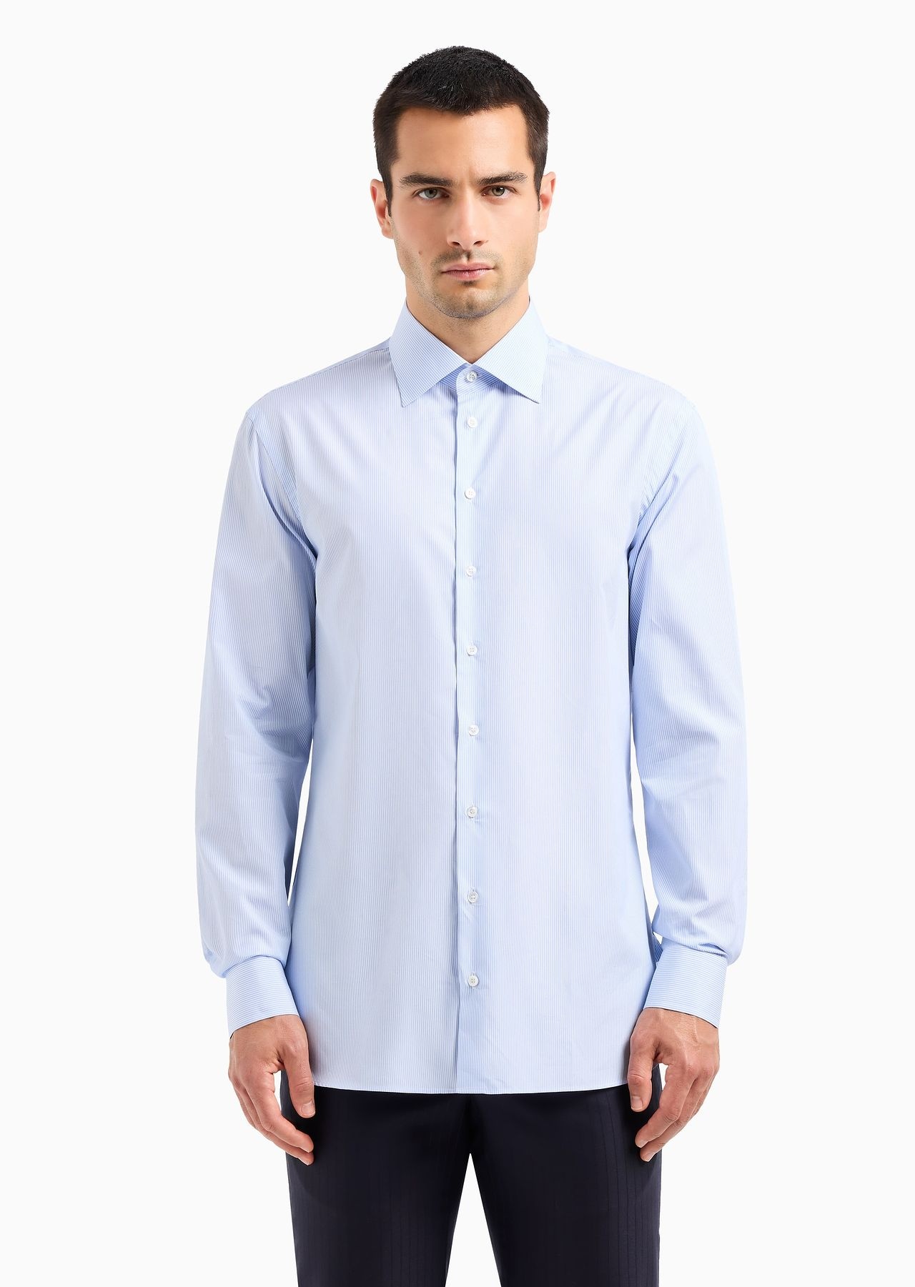 Regular-fit shirt in striped luxury cotton - 2