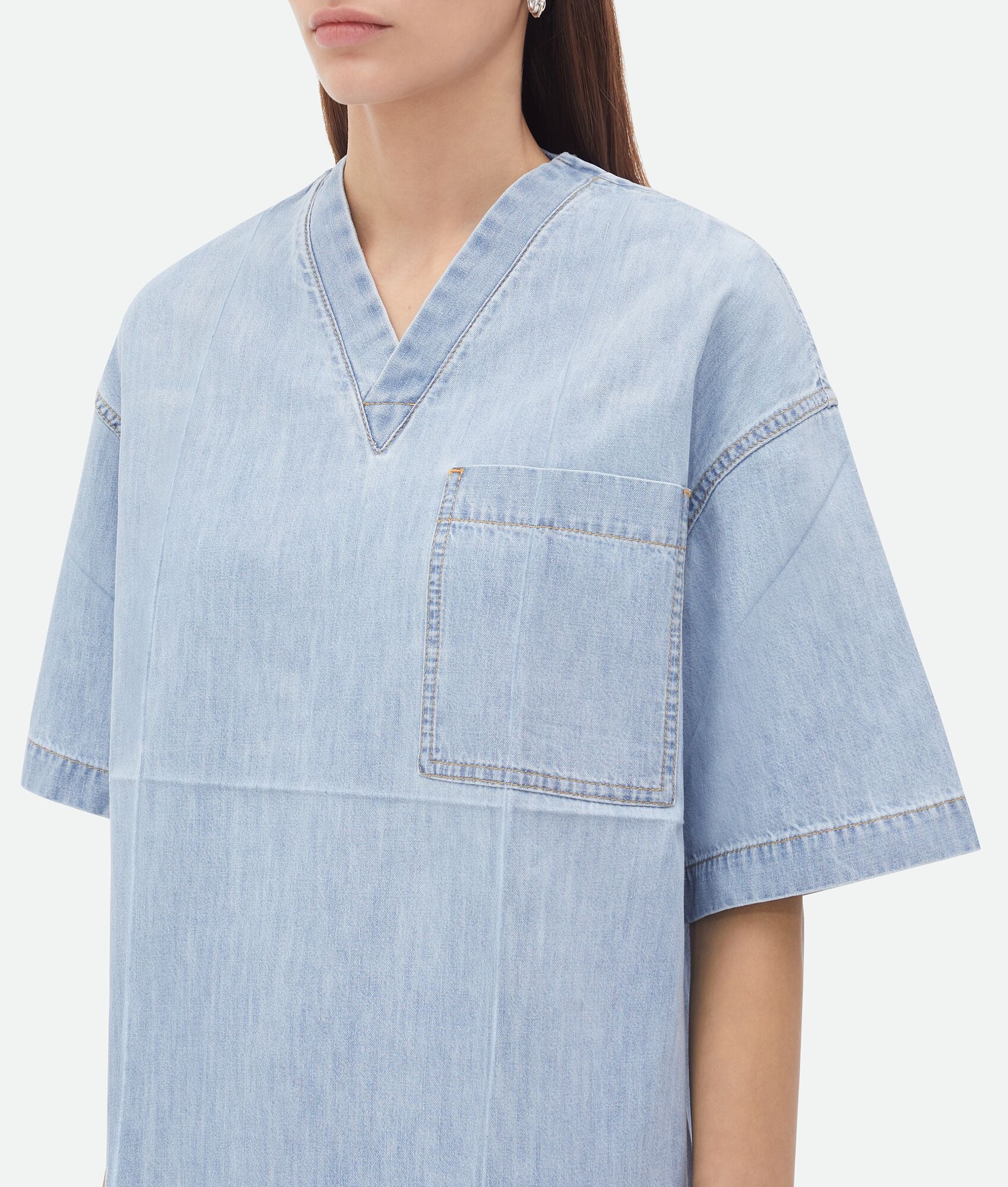 Light Bleached Denim T-Shirt - 5