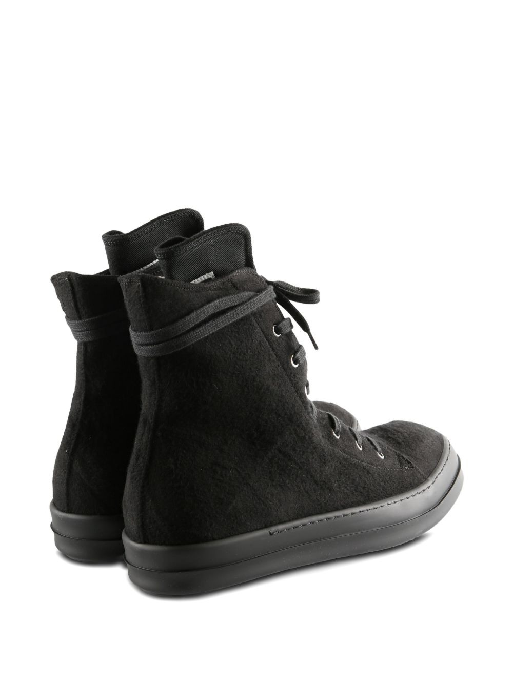 brushed-effect high-top sneakers - 3