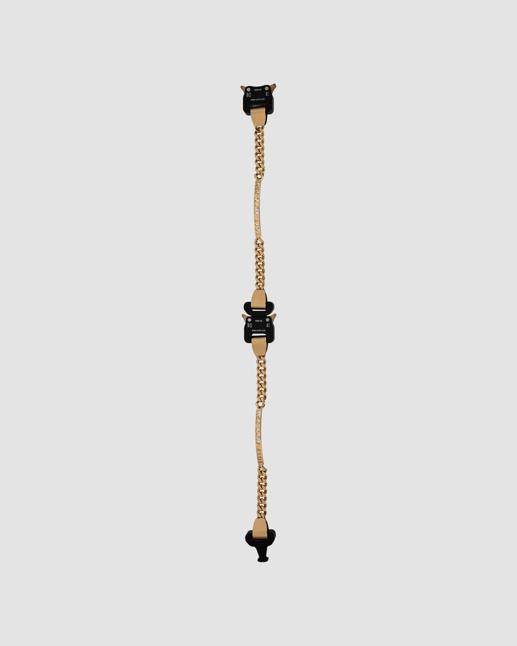 DOUBLE BUCKLE LOGO CHARM NECKLACE - 2
