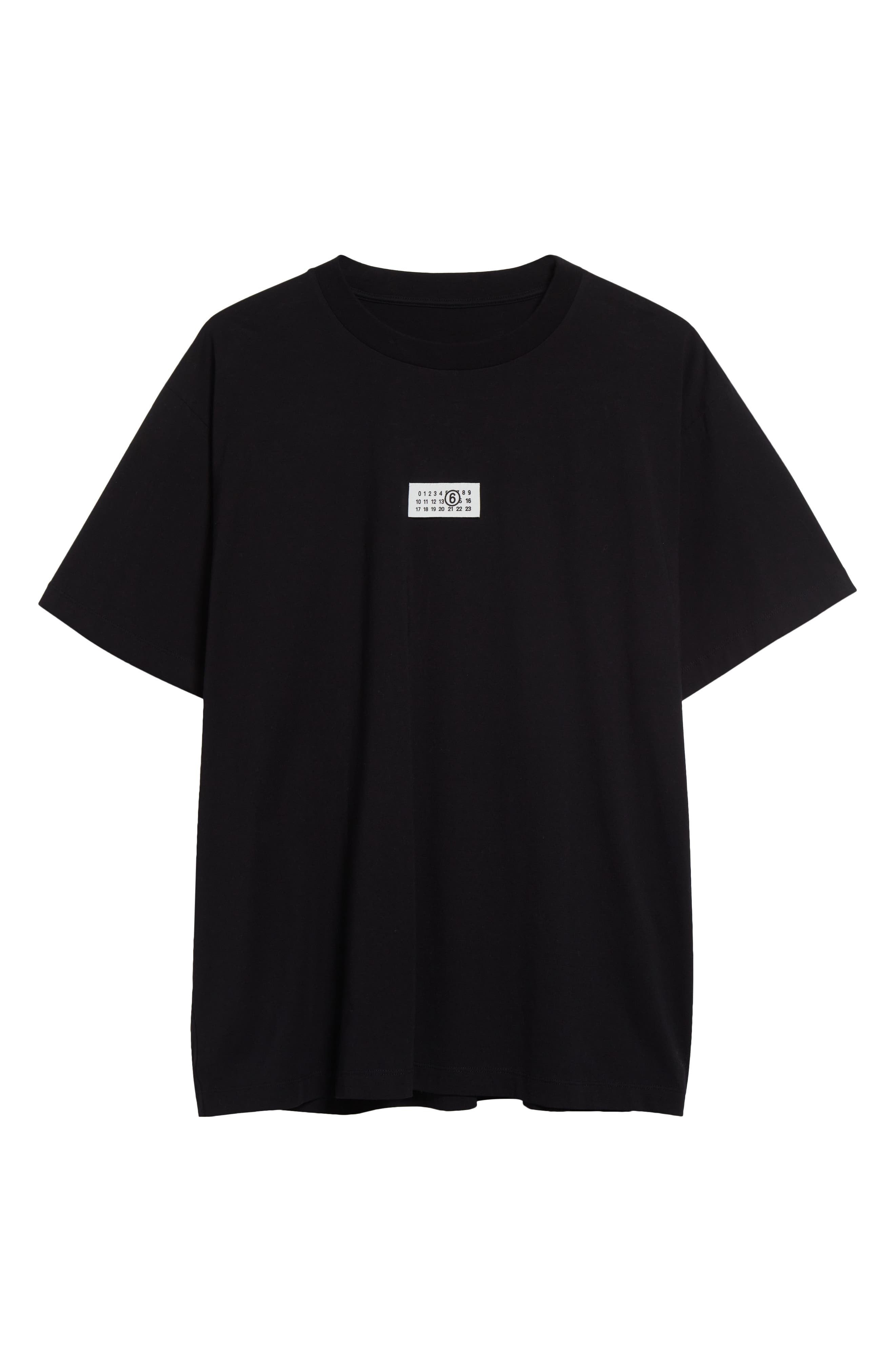 MM6 Maison Margiela Numeric Logo Patch T-Shirt in Black at Nordstrom - 6