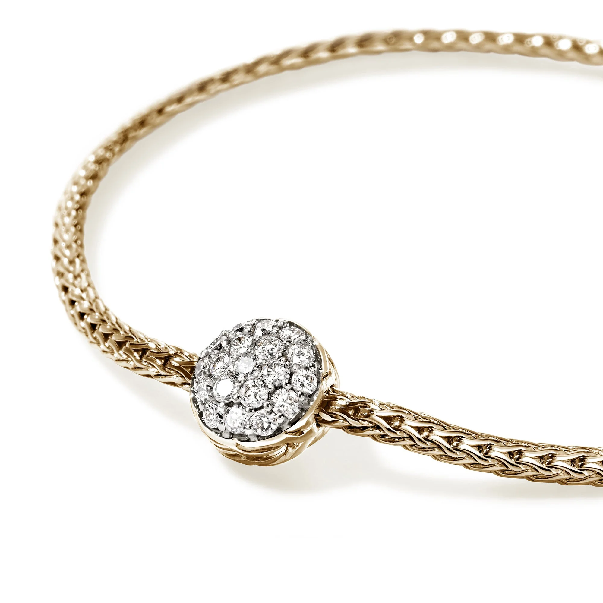 JH Essential Pavé Bracelet, Gold, Diamonds, 1.8MM - 1