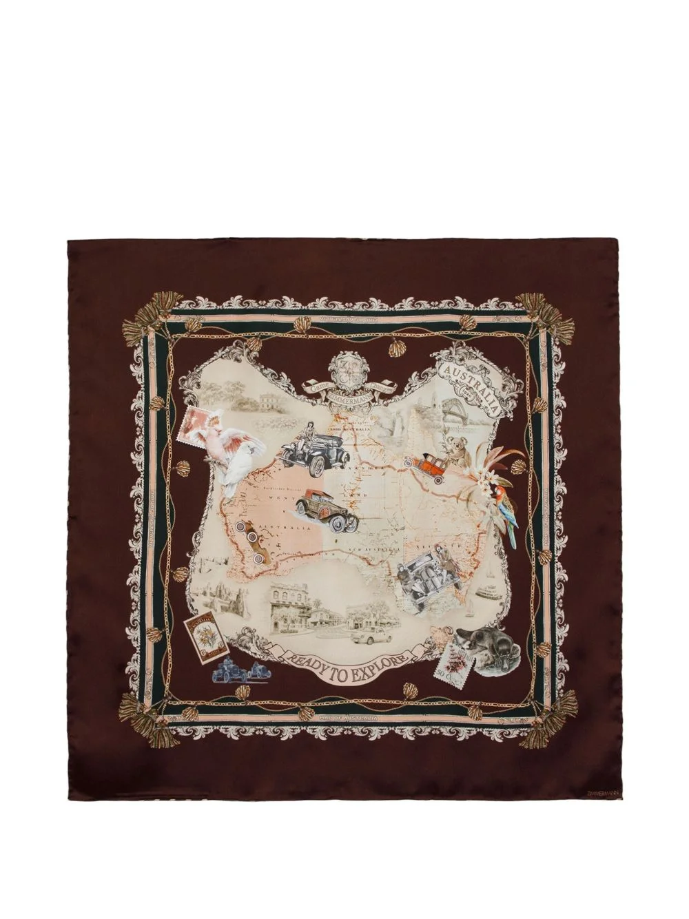 printed square scarf - 1