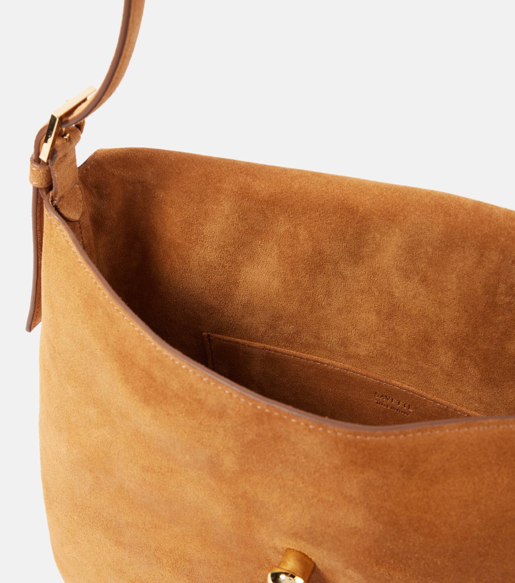 Tondo Large suede shoulder bag - 3