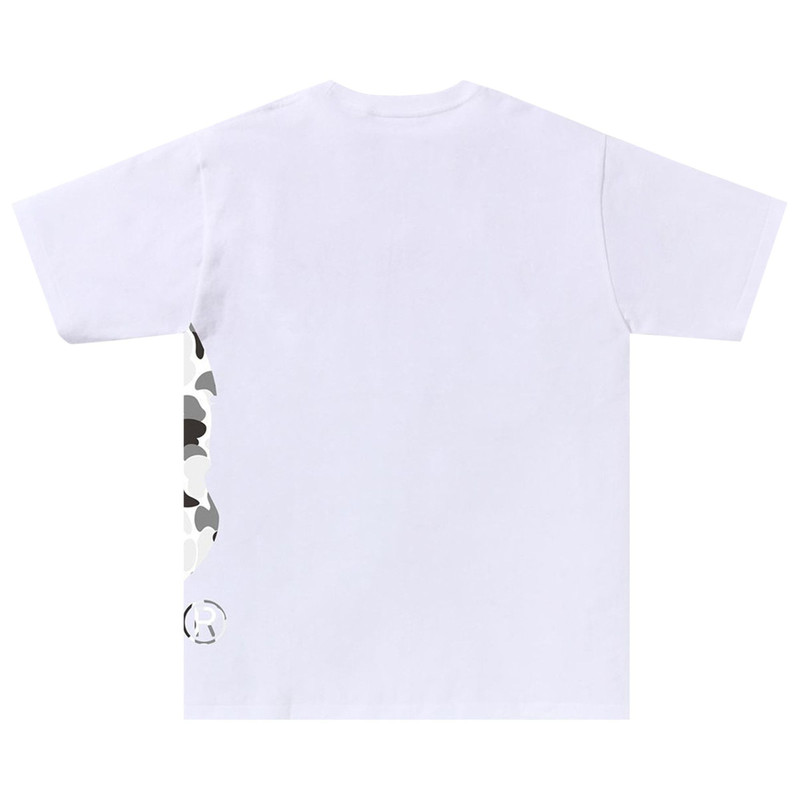 A BATHING APE® BAPE ABC Camo Side Big Ape Head Tee 'White/Grey' outlook