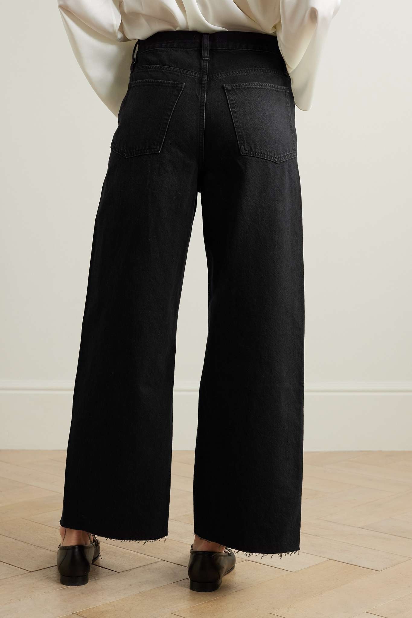 Le Low Baggy frayed high-rise wide-leg jeans - 4