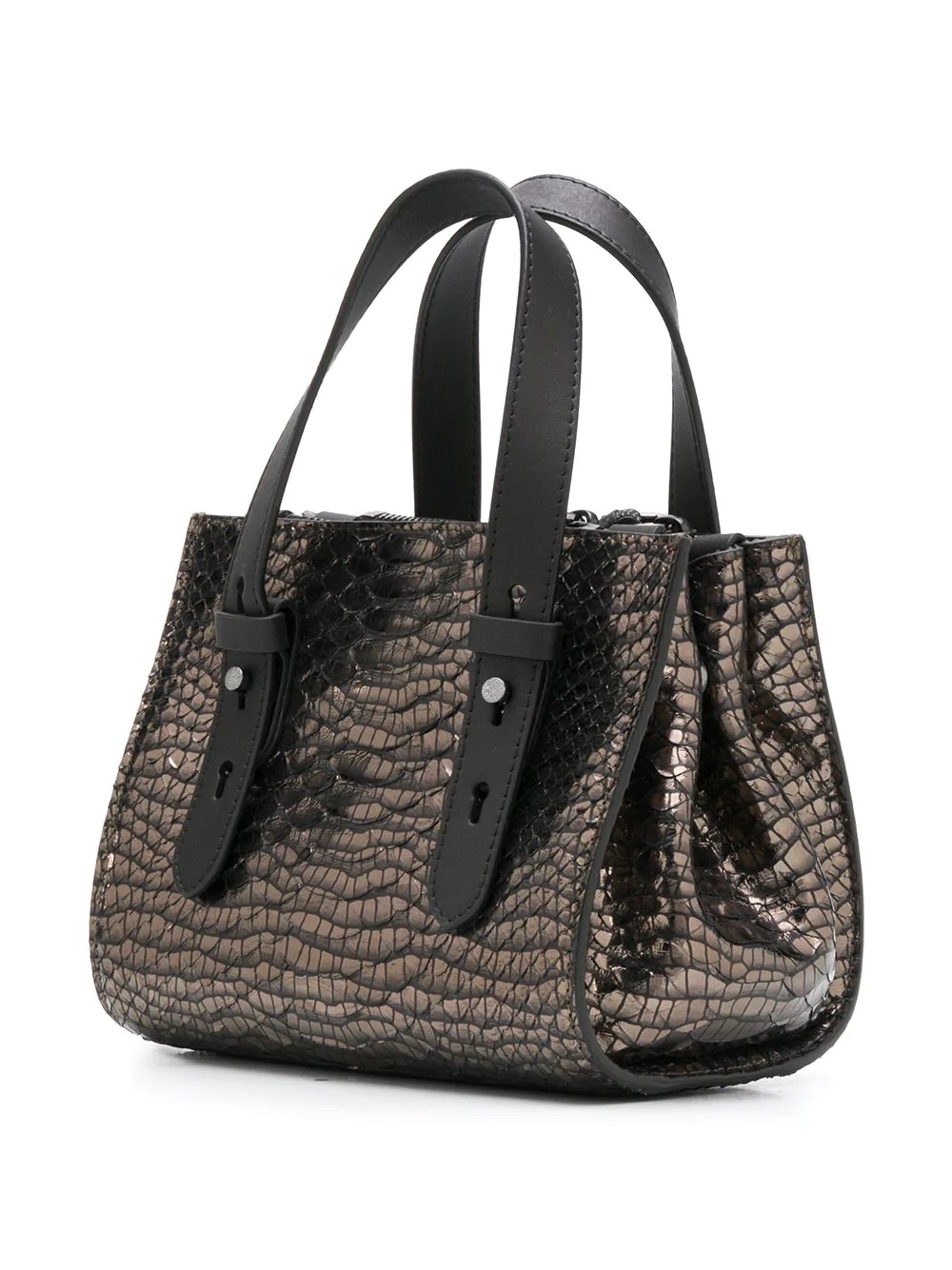 crocodile-embossed tote bag - 3