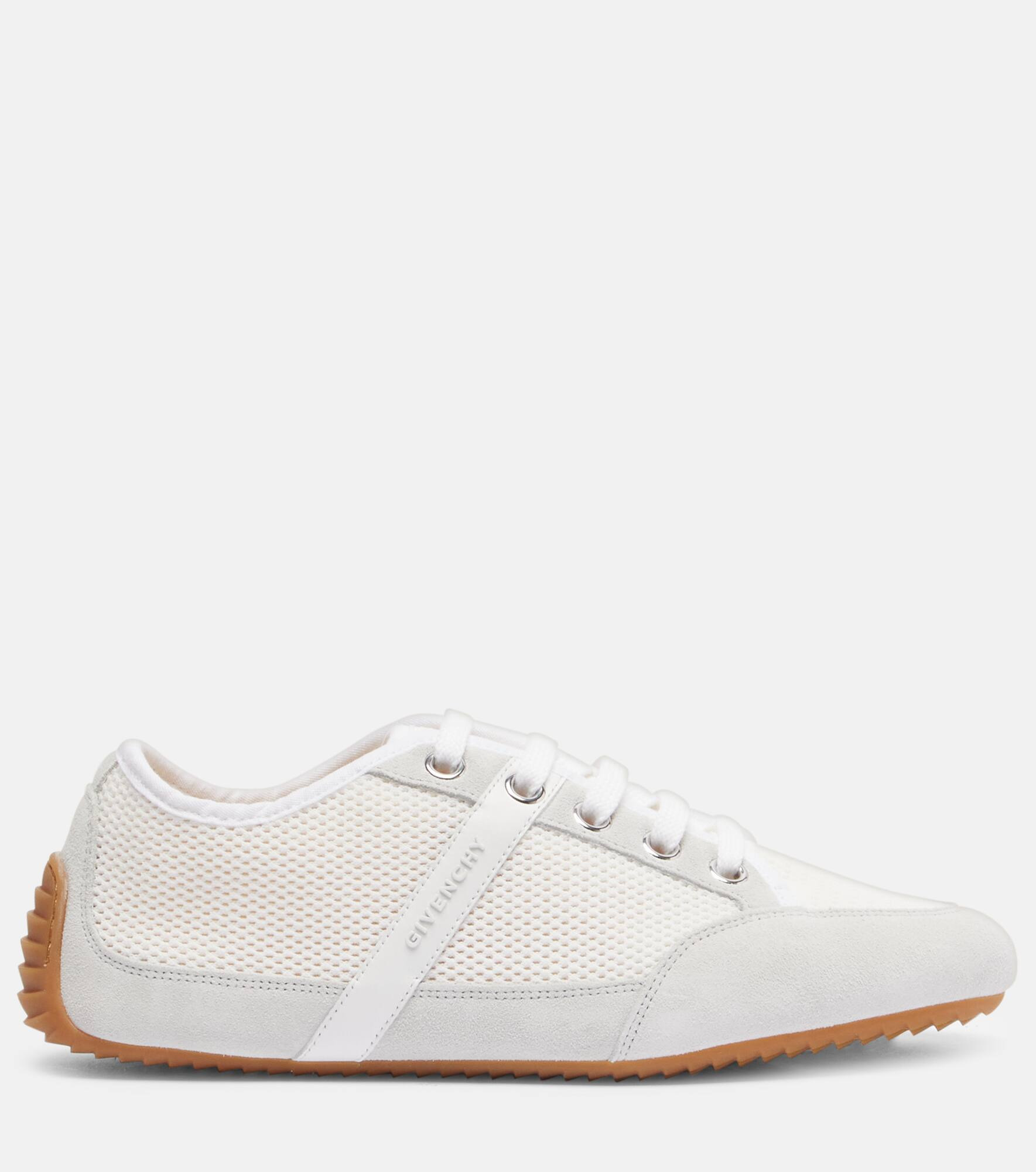 Slim suede-trimmed sneakers - 4