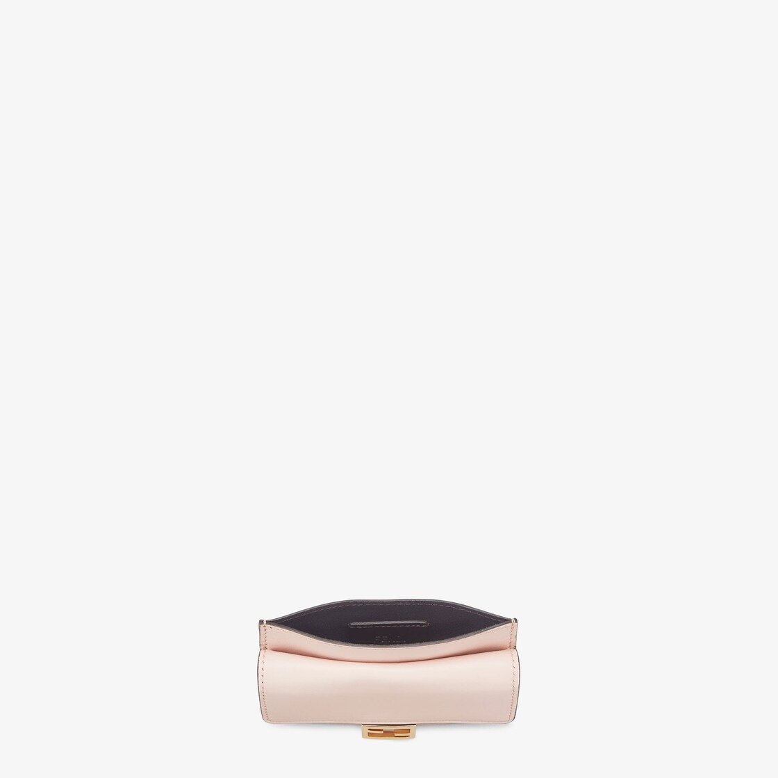 Baguette cardholder with three card slots and coin pocket with snap button. Made of pink nappa leath - 4