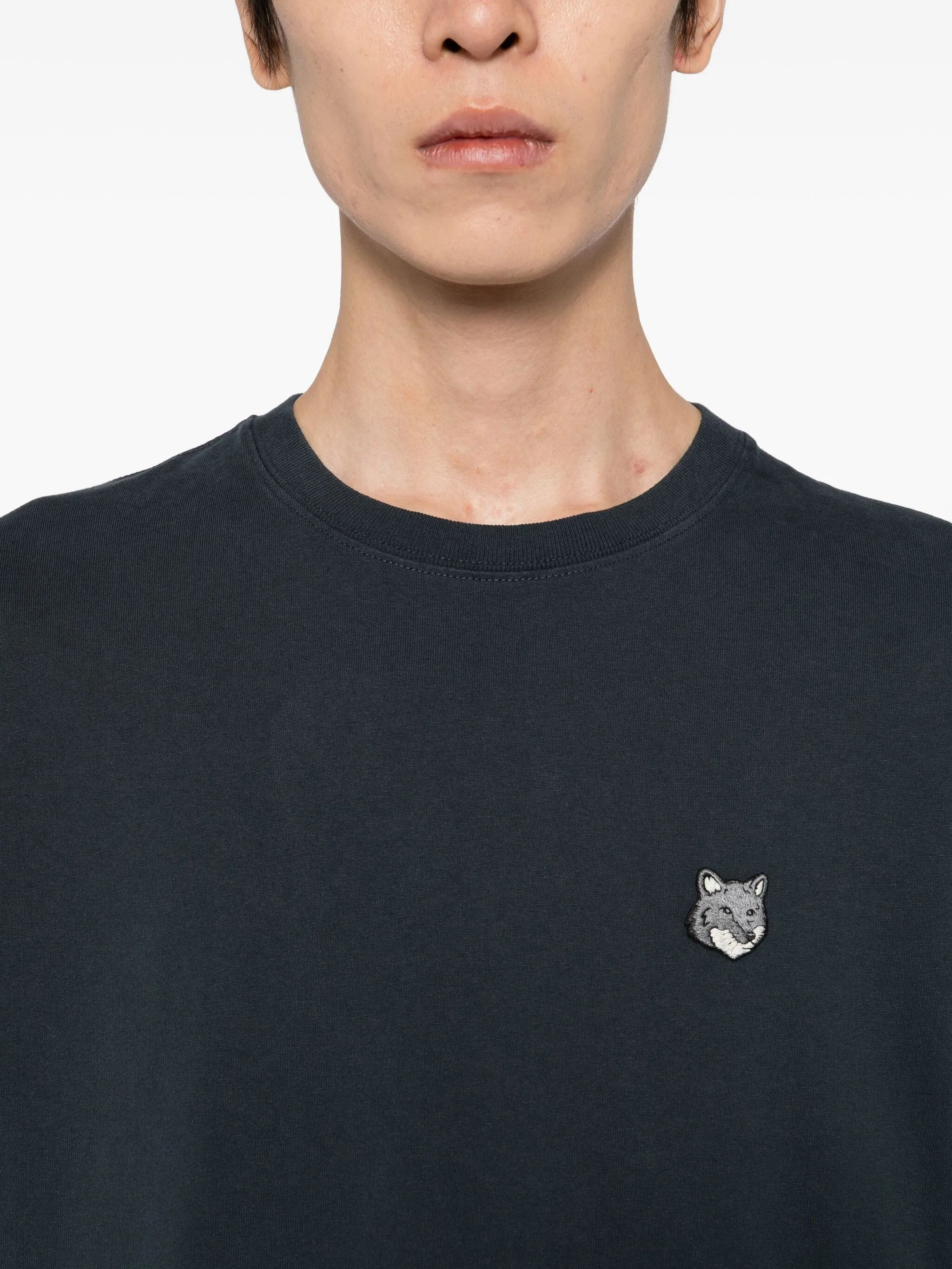 Maison Kitsuné Fox-head Embroidered T-shirt - 3