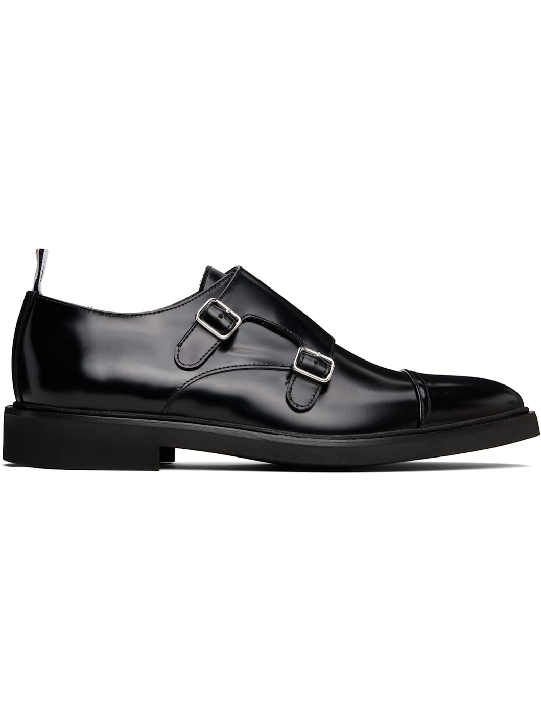 Black Soft Spazzolato Double Monkstraps - 1
