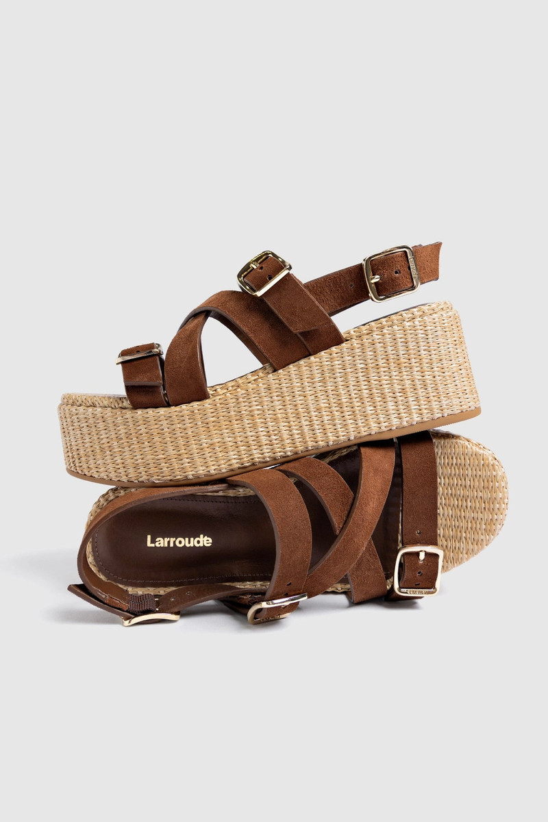 Patti Flatform Burnt Umber Suede 3