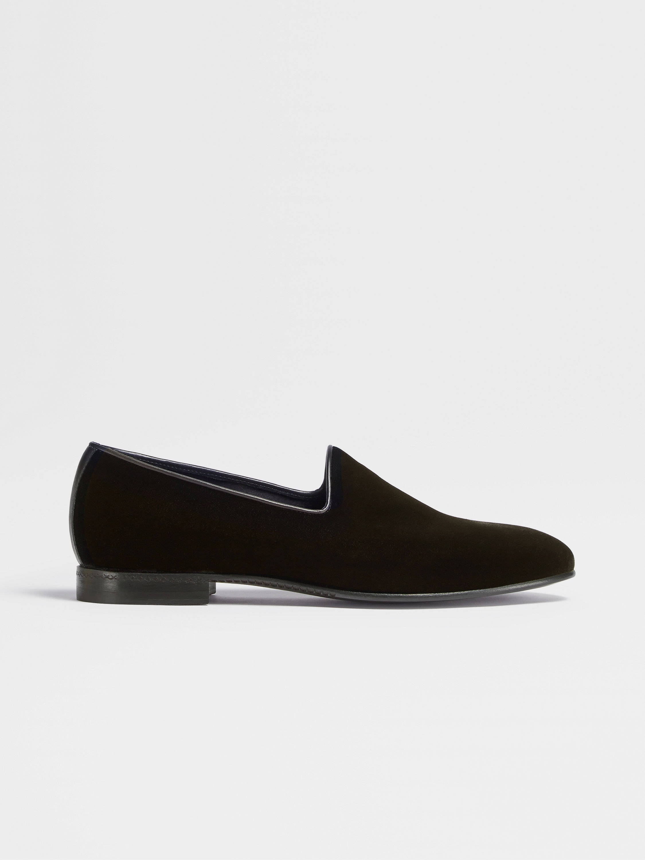 BLACK VELVET PALERMO SLIP ON LOAFERS - 1