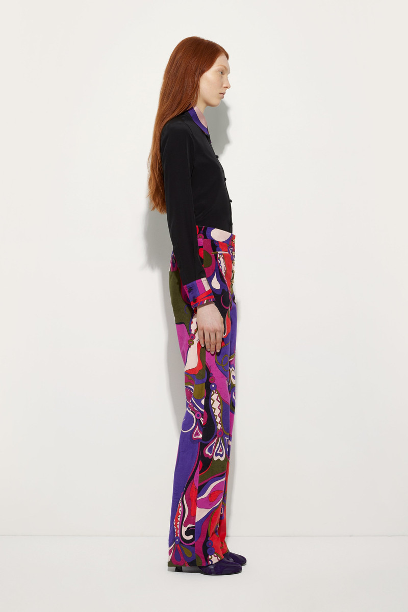 CRÊPE DE CHINE SHIRT WITH PRINTED DETAILS 3