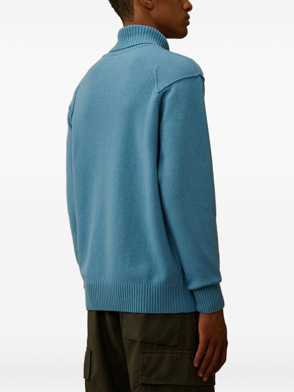 roll-neck patch-pocket jumper - 4
