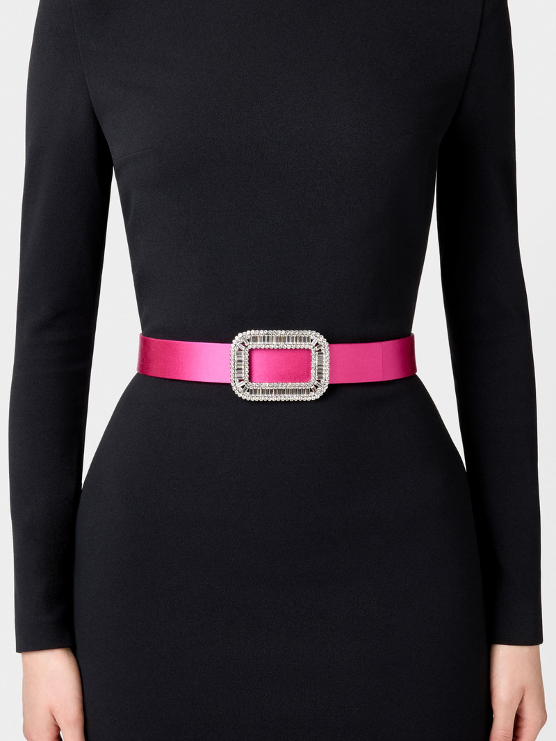 Roger Vivier Pilgrim Belt in satin outlook