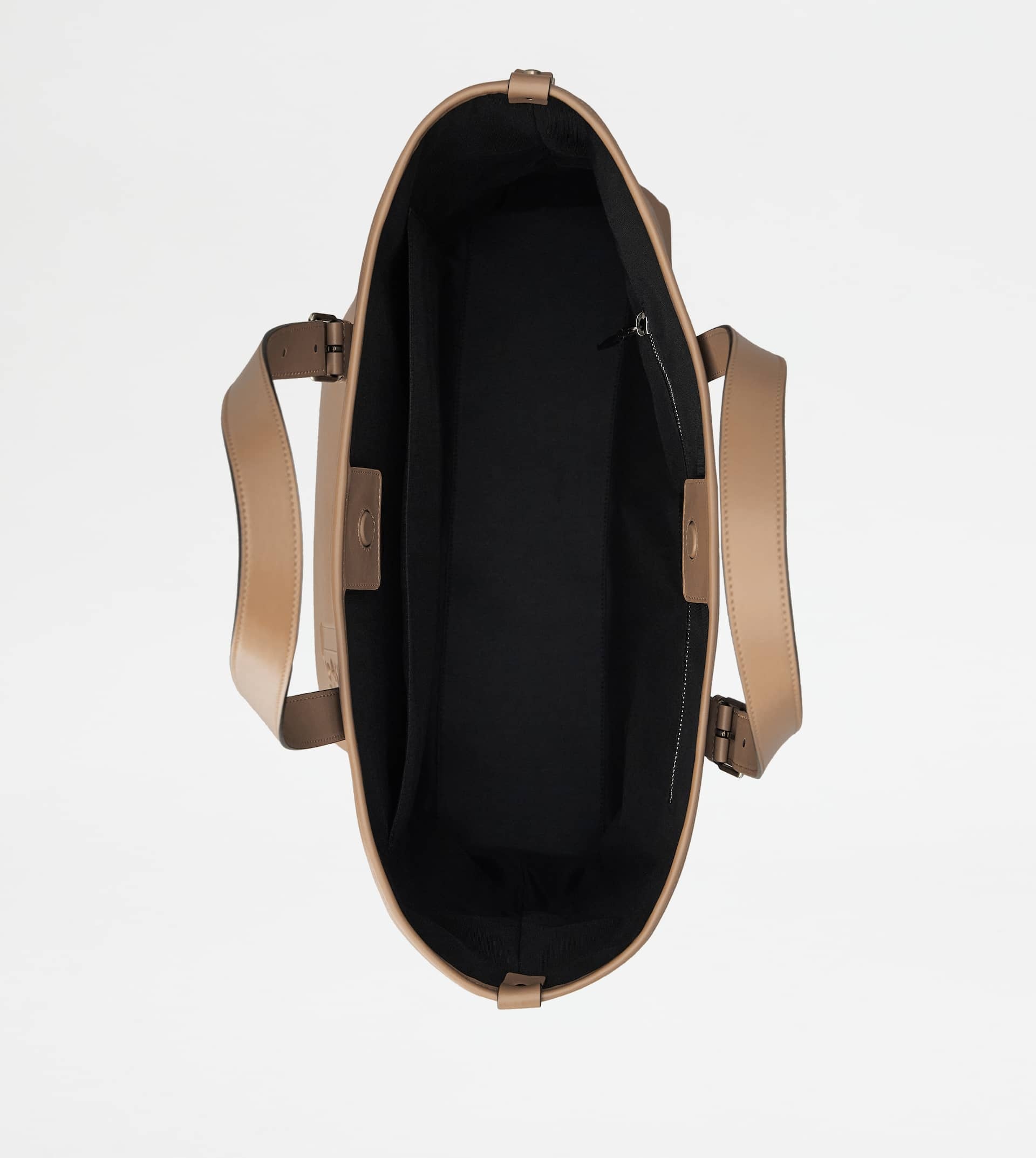 TOD'S SHOPPING BAG IN LEATHER MEDIUM - BROWN - 4