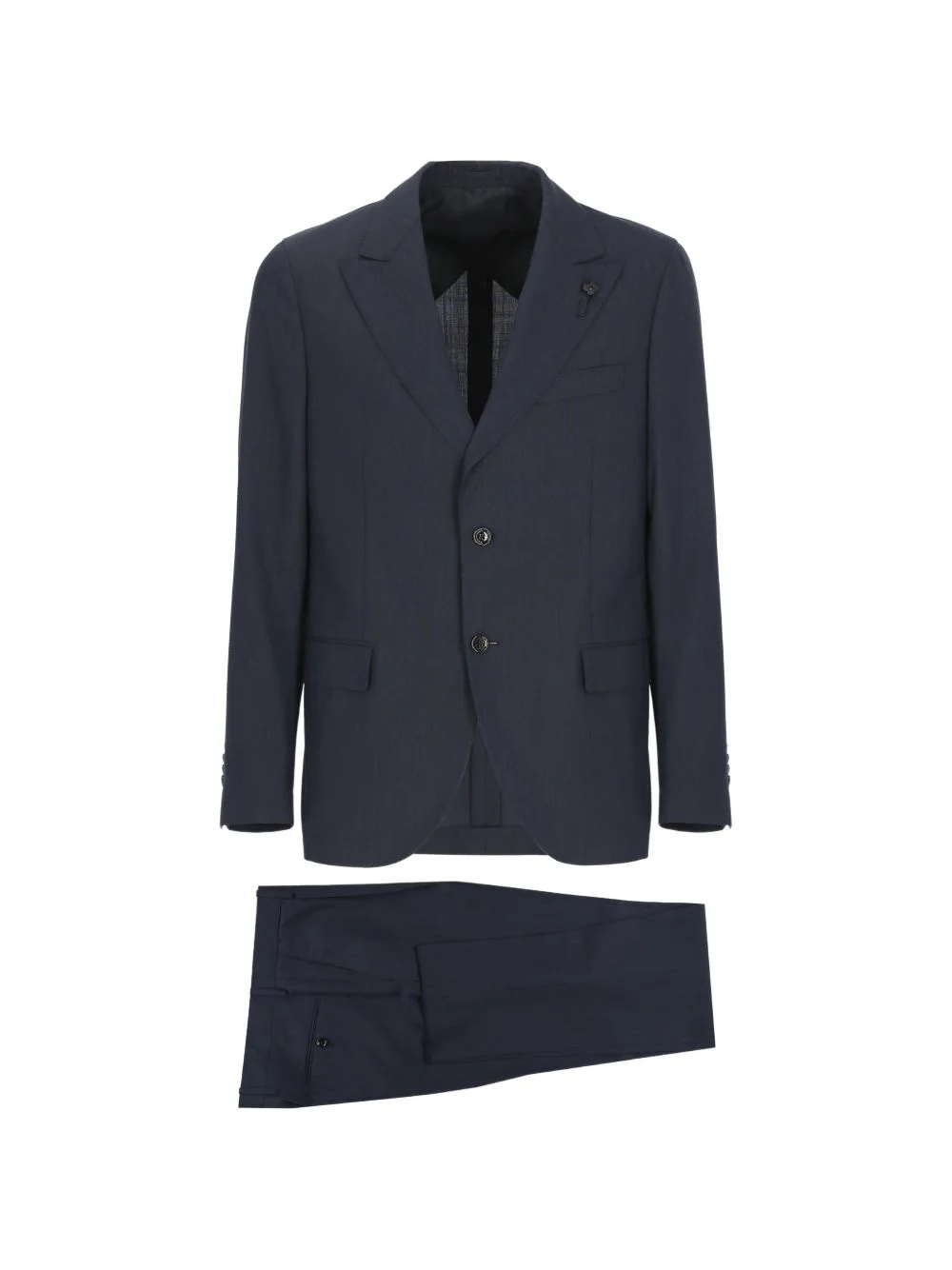 peak-lapel wool suit - 1