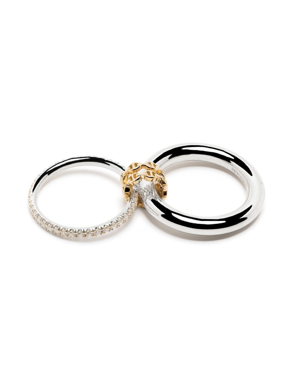 x Hoorsenbuhs 18kt yellow and white gold diamond ring - 3