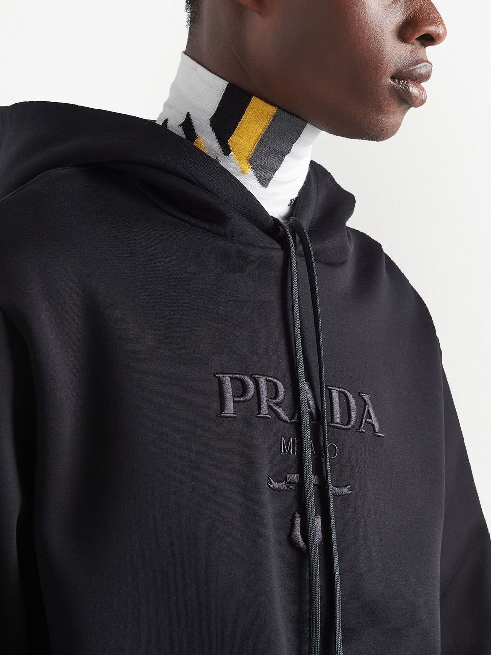 logo-embroidered drawstring hoodie - 5