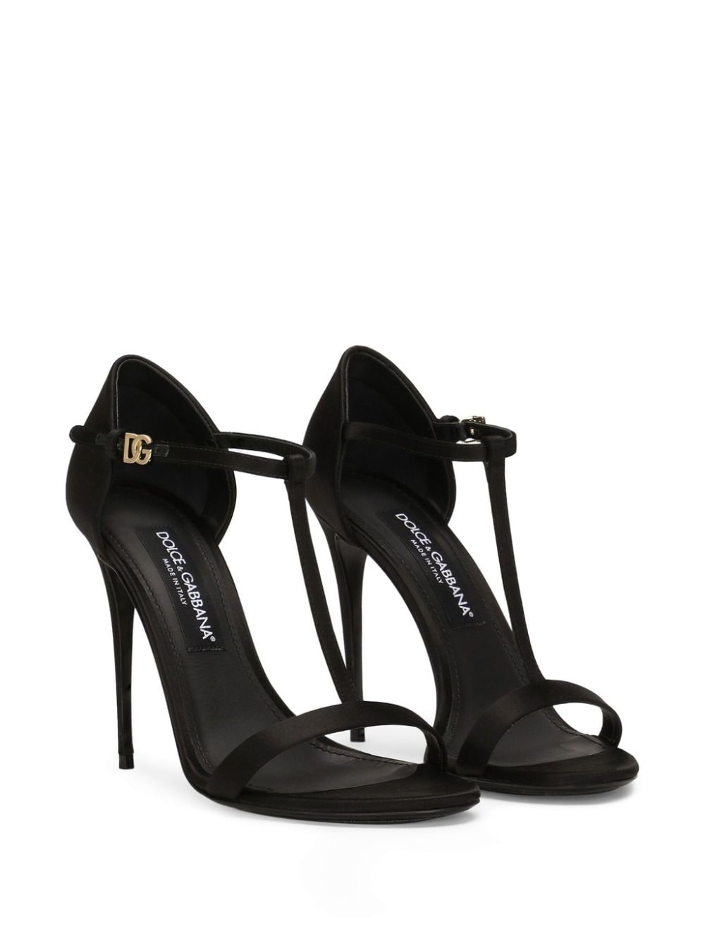 105mm satin T-bar sandals - 2