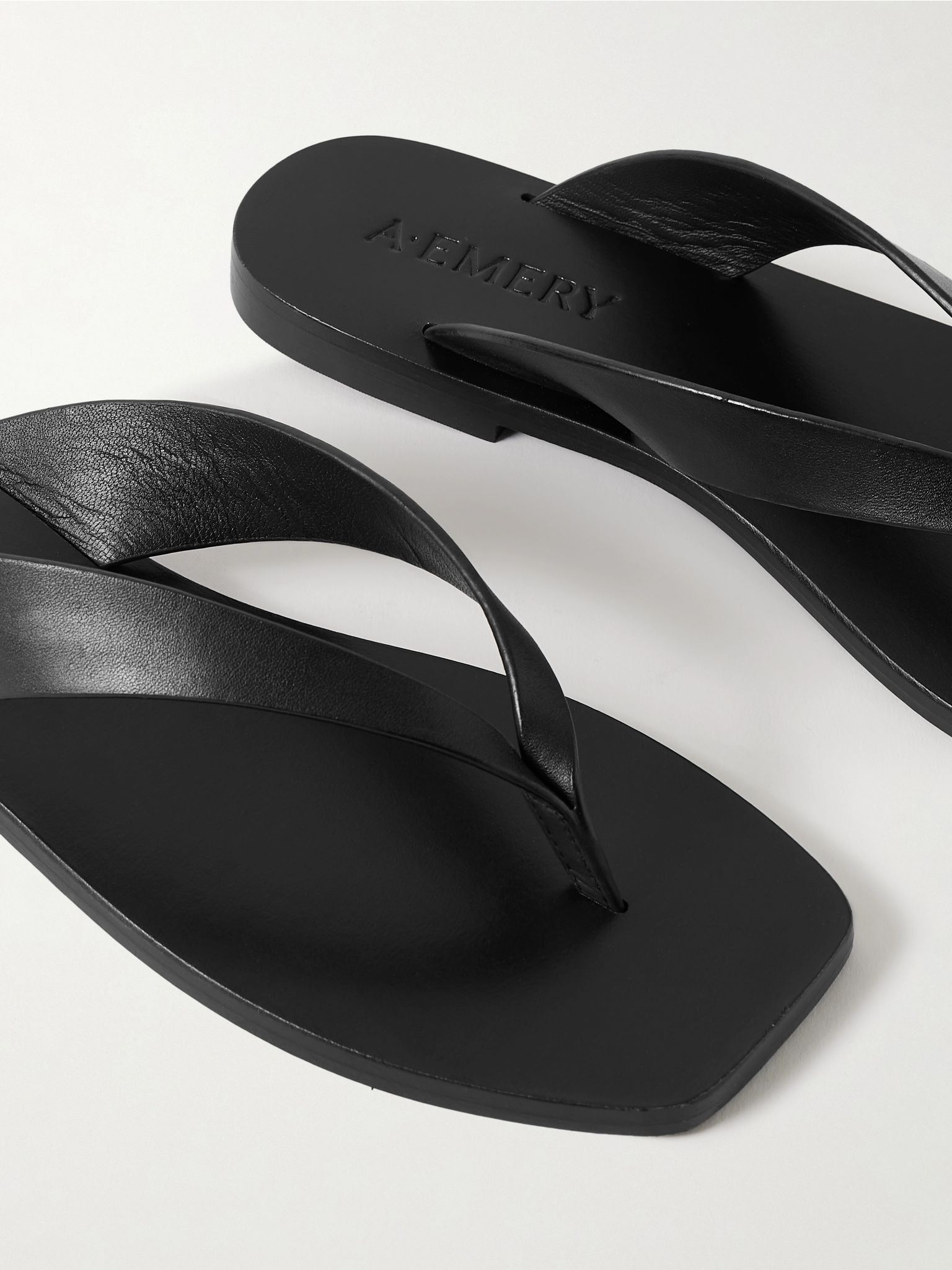 Kinto leather flip flops Black - 4