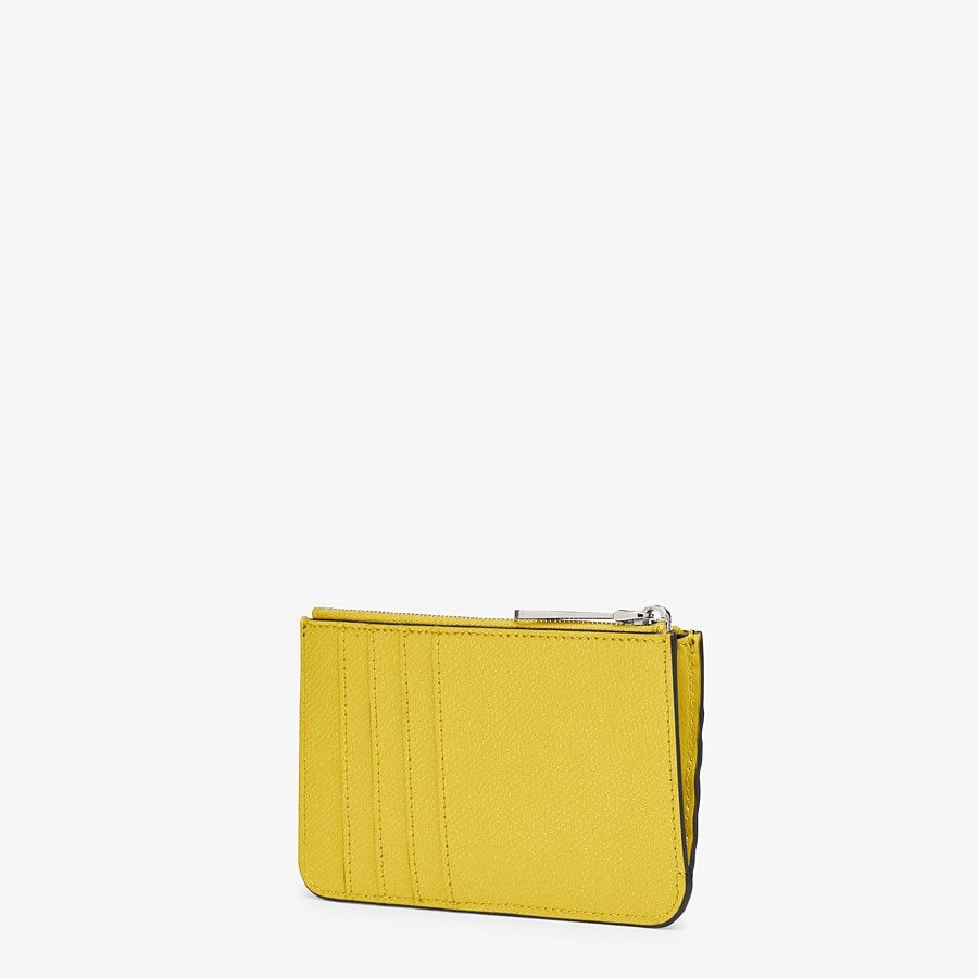 Yellow leather pouch - 2