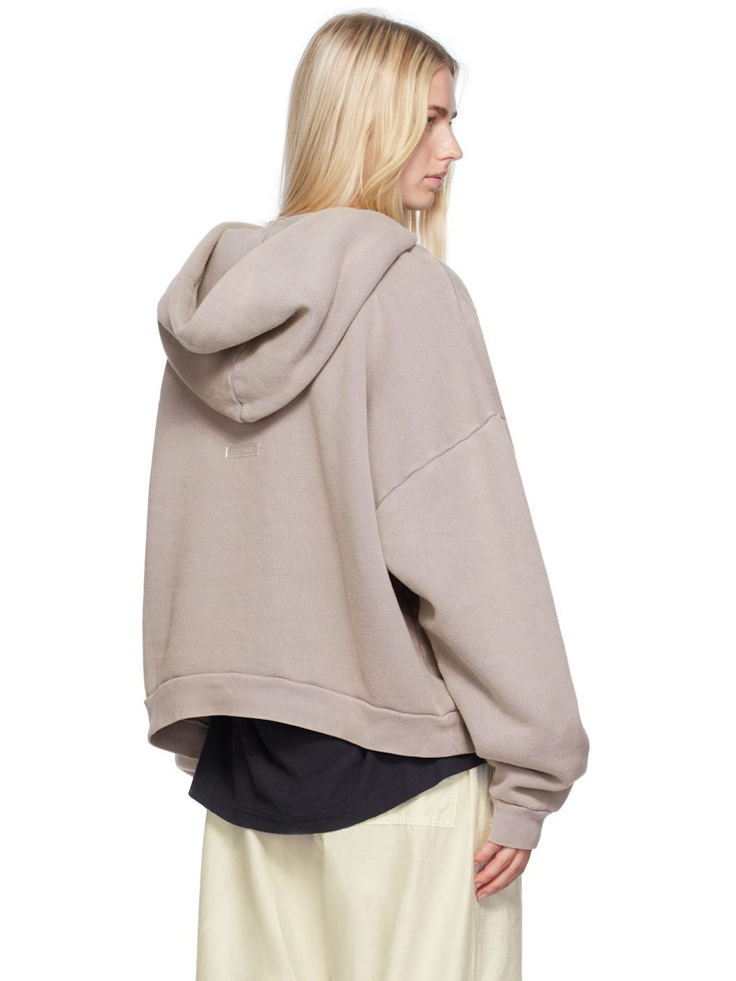 Gray Garment-Dyed Hoodie - 3