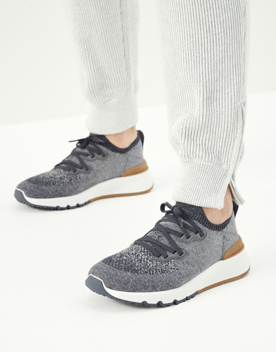 Brunello Cucinelli Cotton chiné knit runners outlook