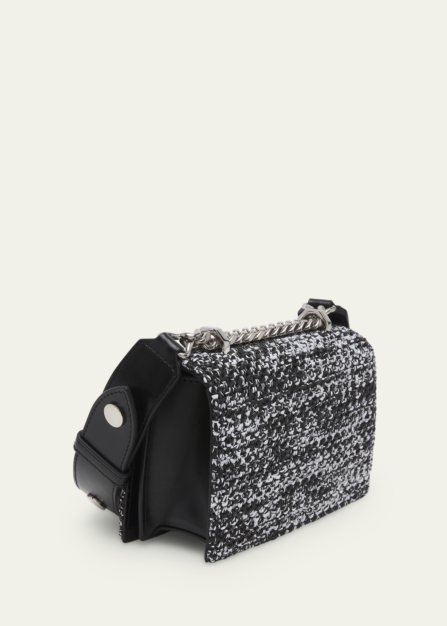 Alexander McQueen Mini Jewel Raffia Crossbody Bag