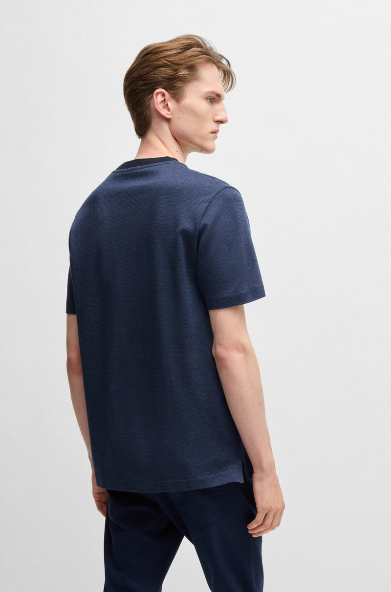 MERCERIZED-COTTON T-SHIRT WITH MICRO PATTERN 5
