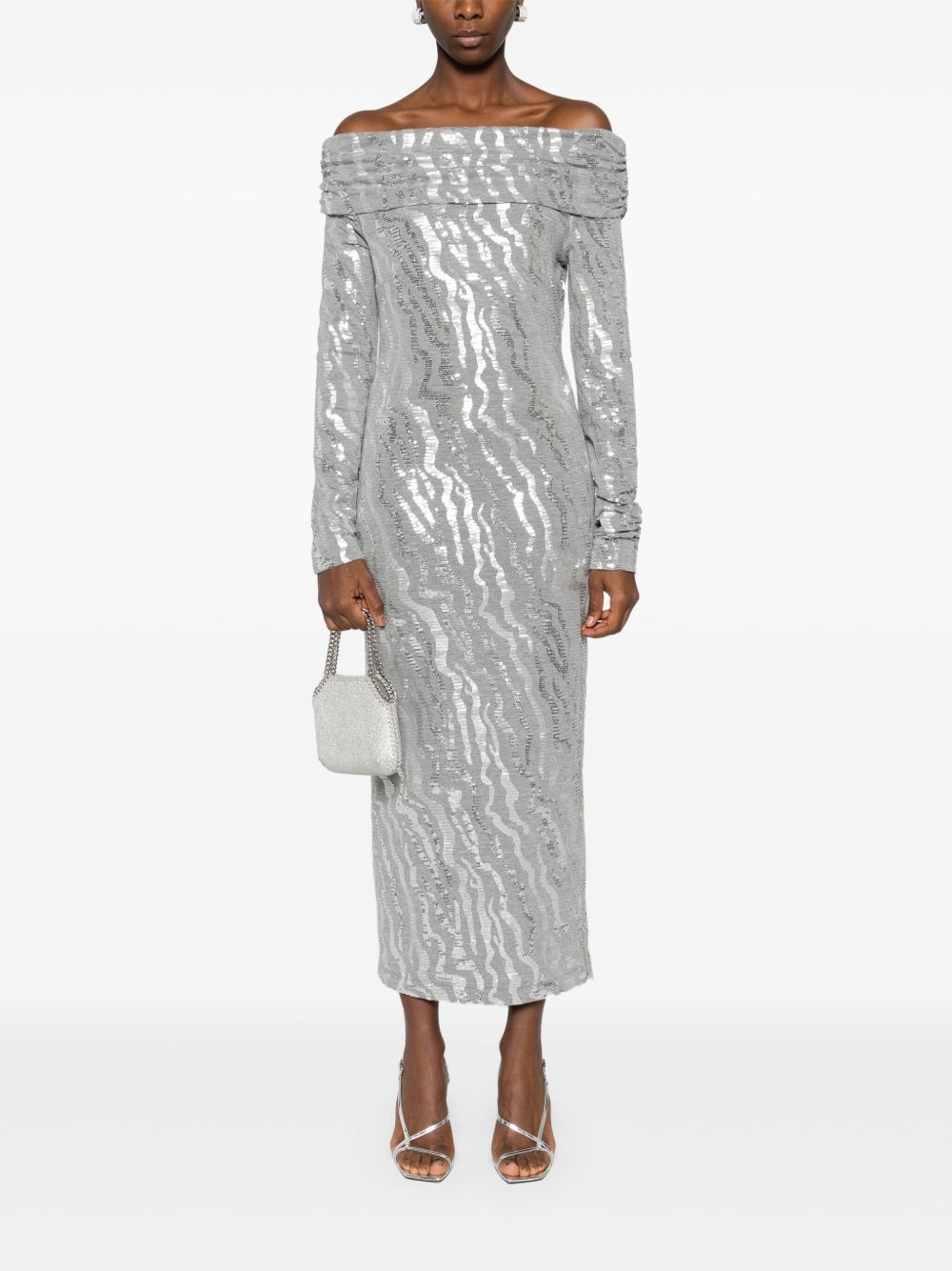 sequinned midi dress - 2