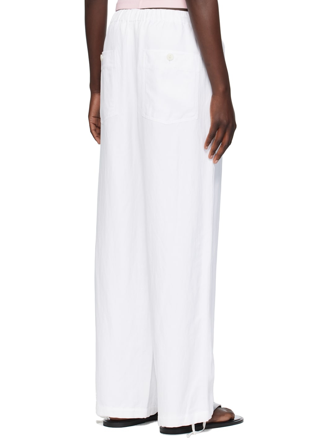 White Adina Beach Trousers - 3