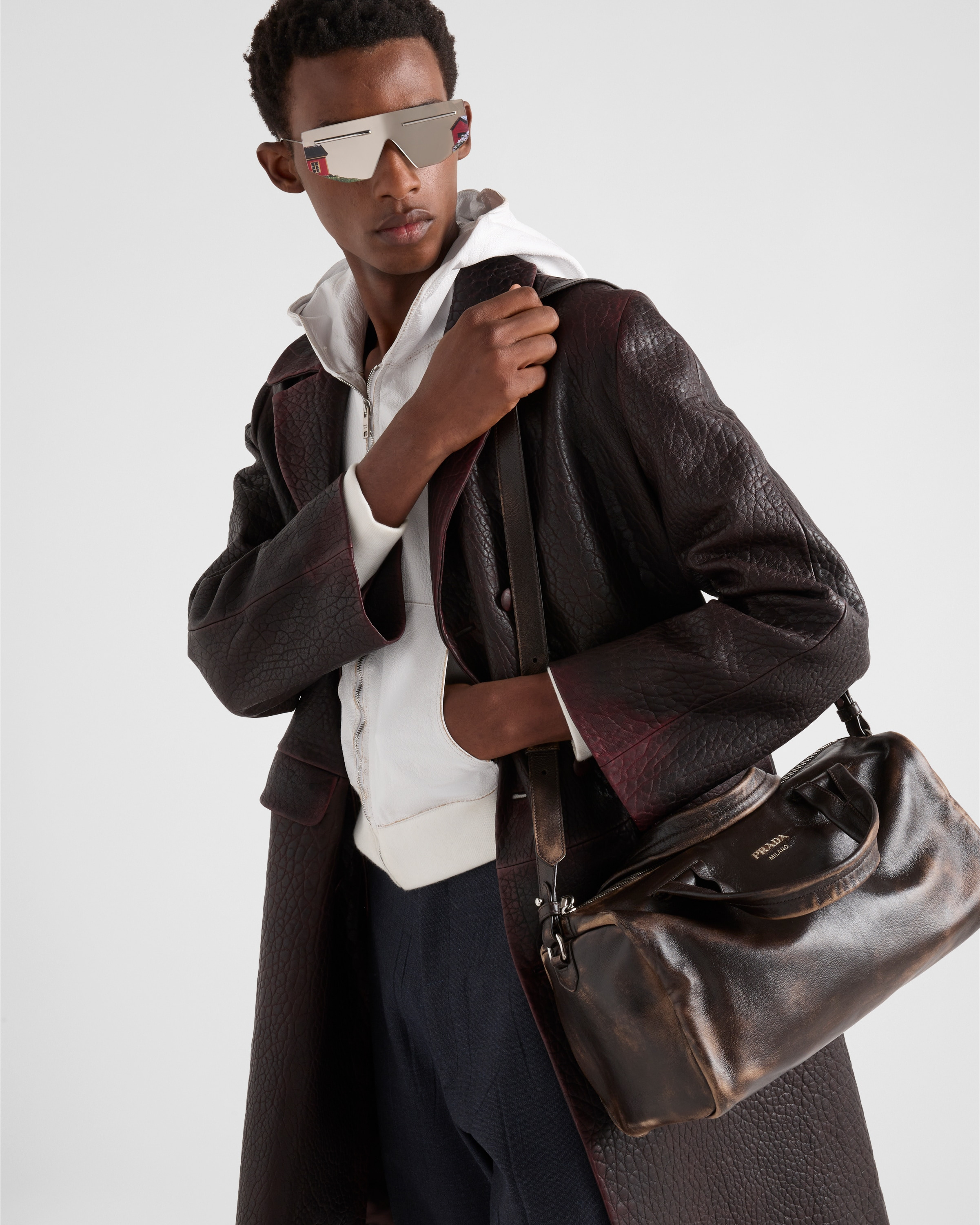 Nappa leather duffle bag - 8