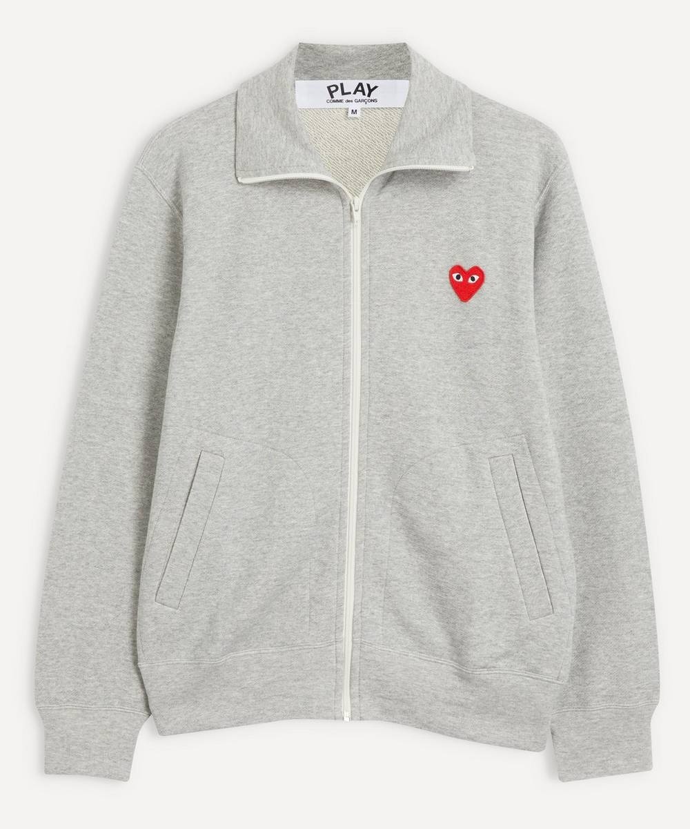 Heart Logo Print Zip-Through Sweatshirt - 1