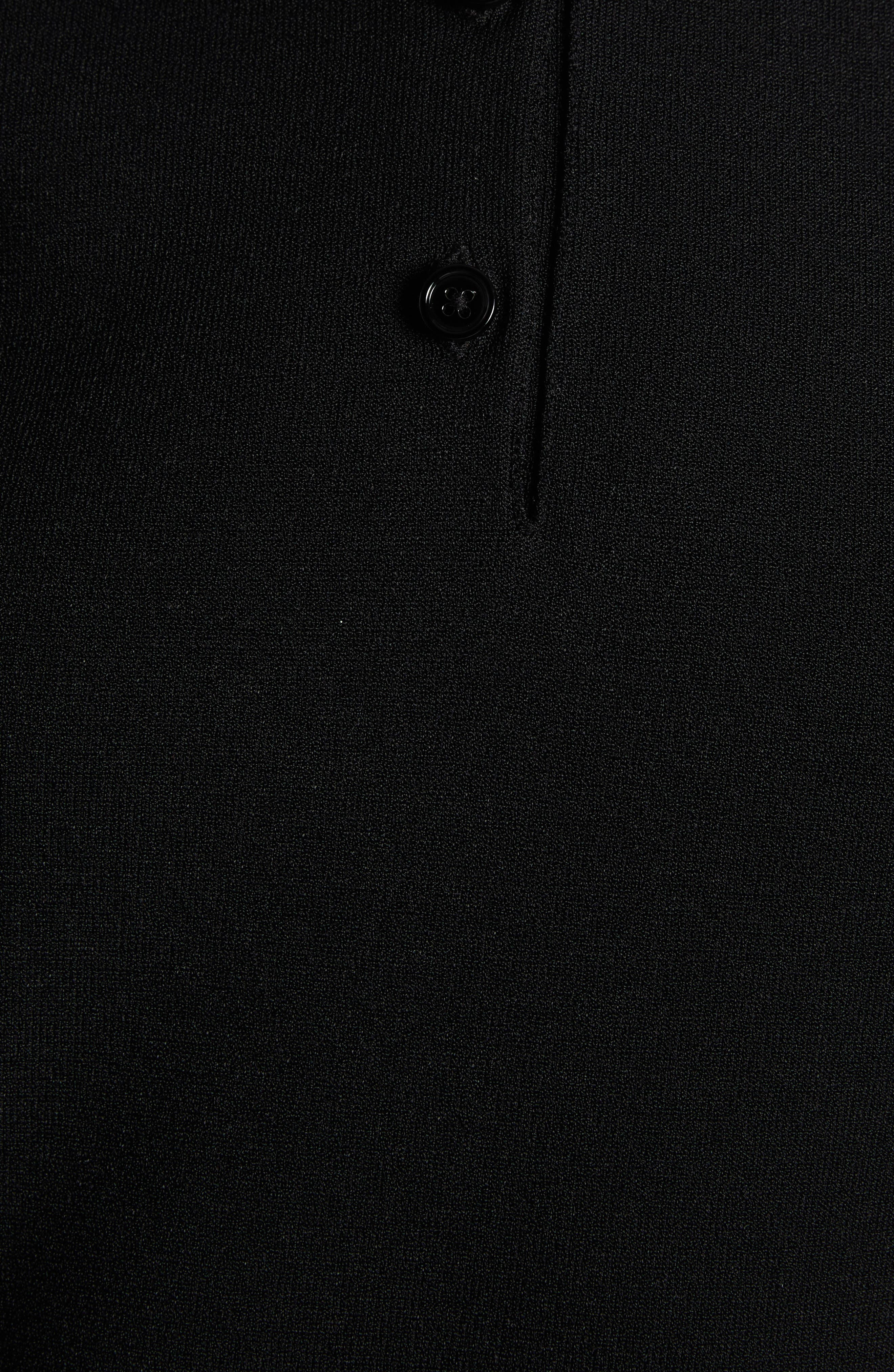 McQueen Lace Trim Polo in Black at Nordstrom - 6