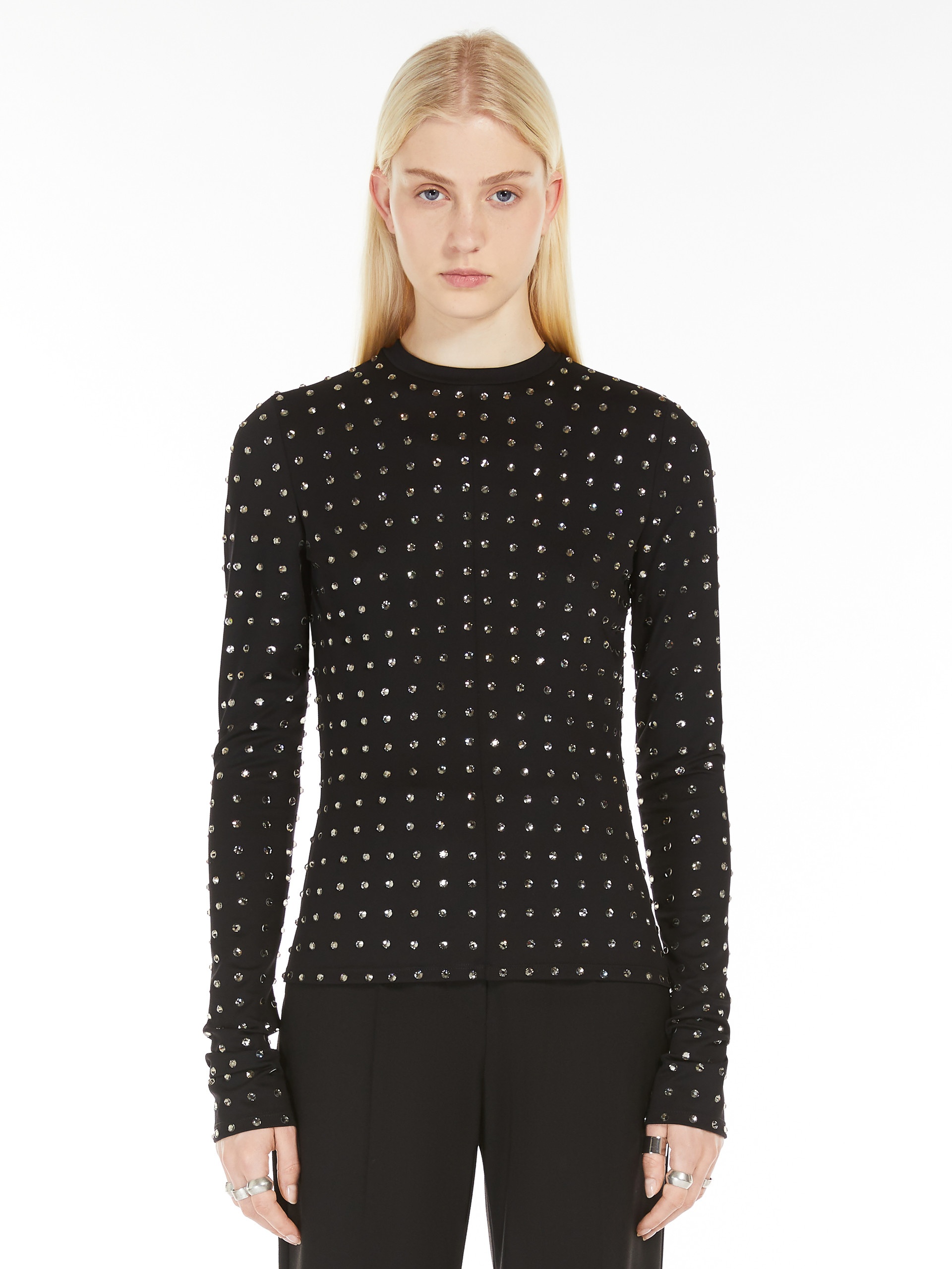 NEGUS Scuba jersey T-shirt with rhinestones - 3