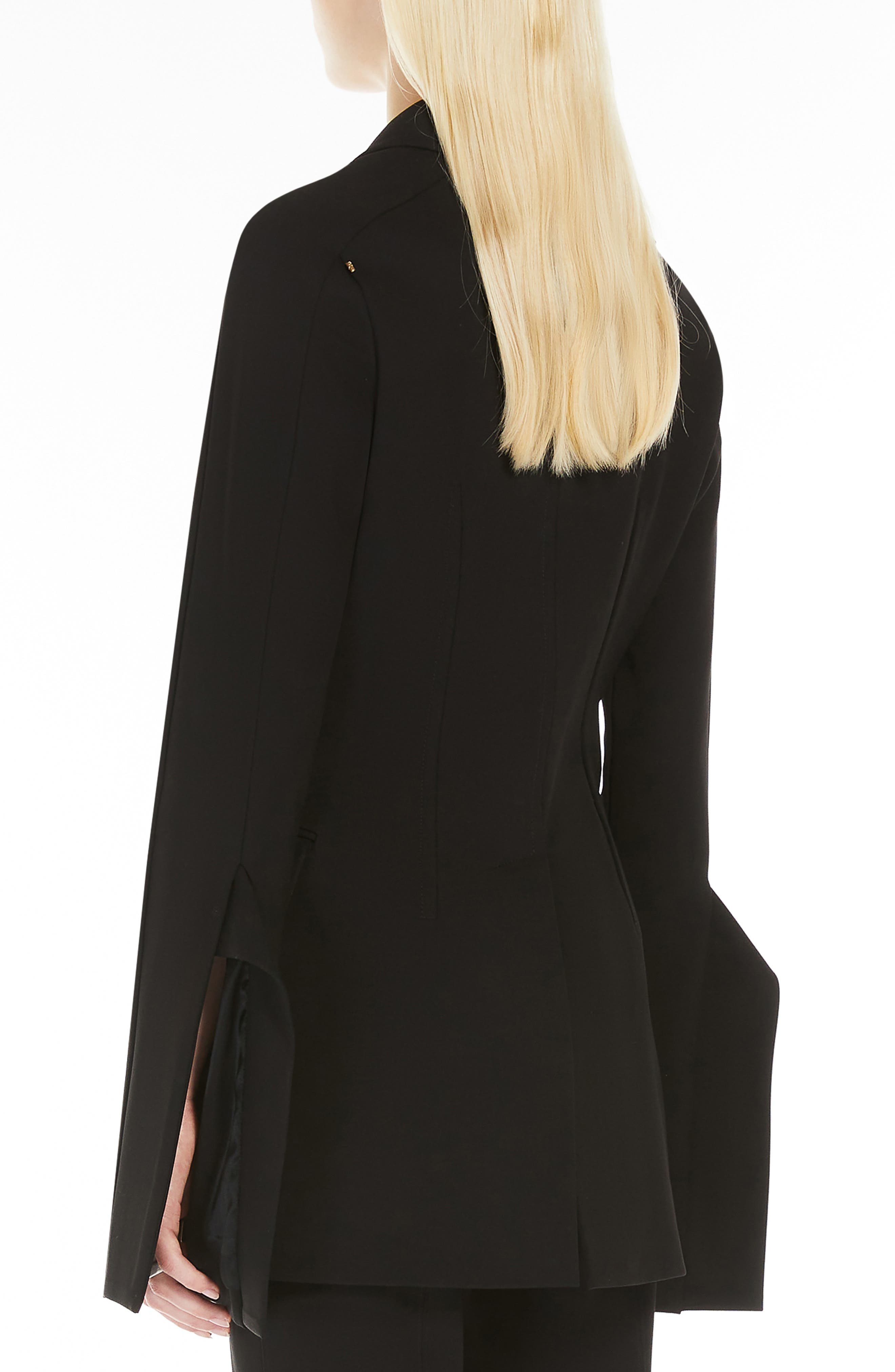 SPORTMAX Cabreo Crepe Jersey Blazer in Black at Nordstrom - 2