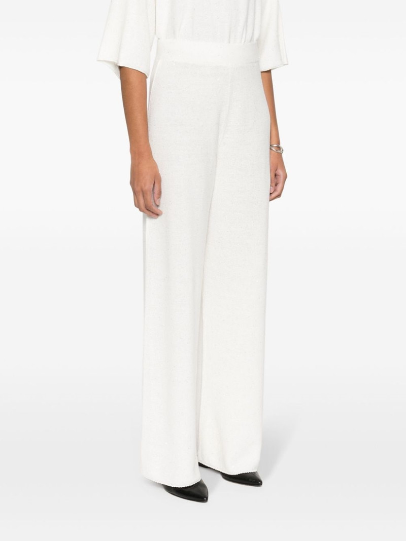 sequin-embellished knitted trousers 3