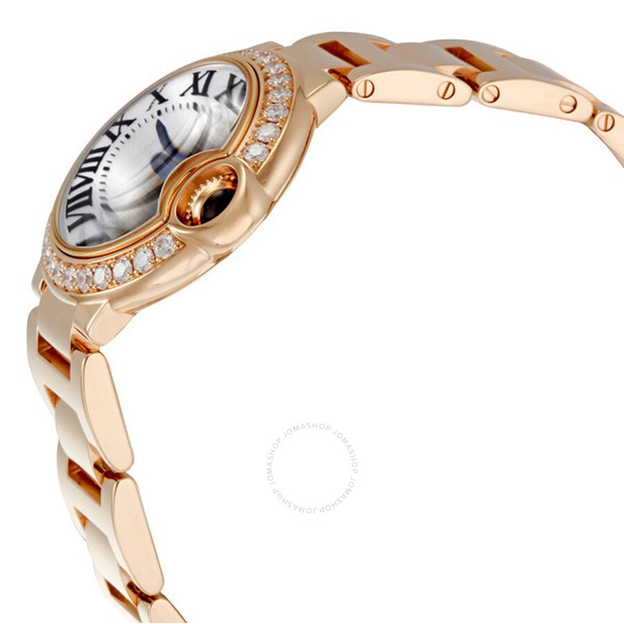 Pre-owned Cartier Ballon Bleu De Cartier Diamond Silver Opaline Dial Ladies Watch WE9002Z3 - 2