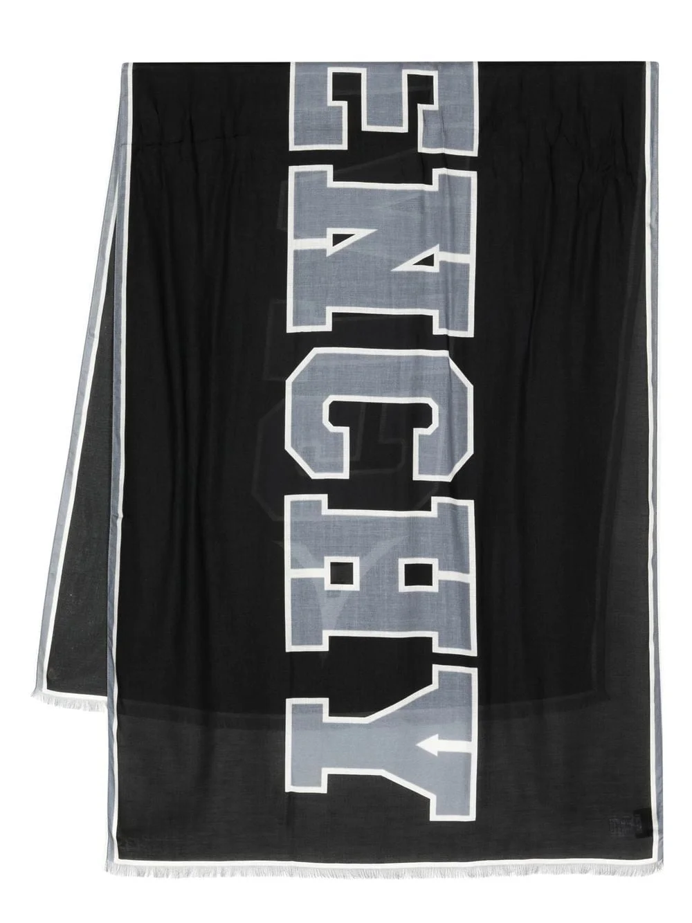 logo-print lightweight scarf - 1