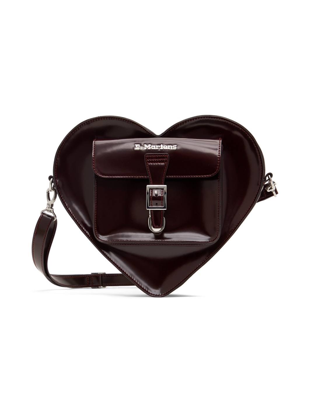 Burgundy Heart Shaped Backpack - 1