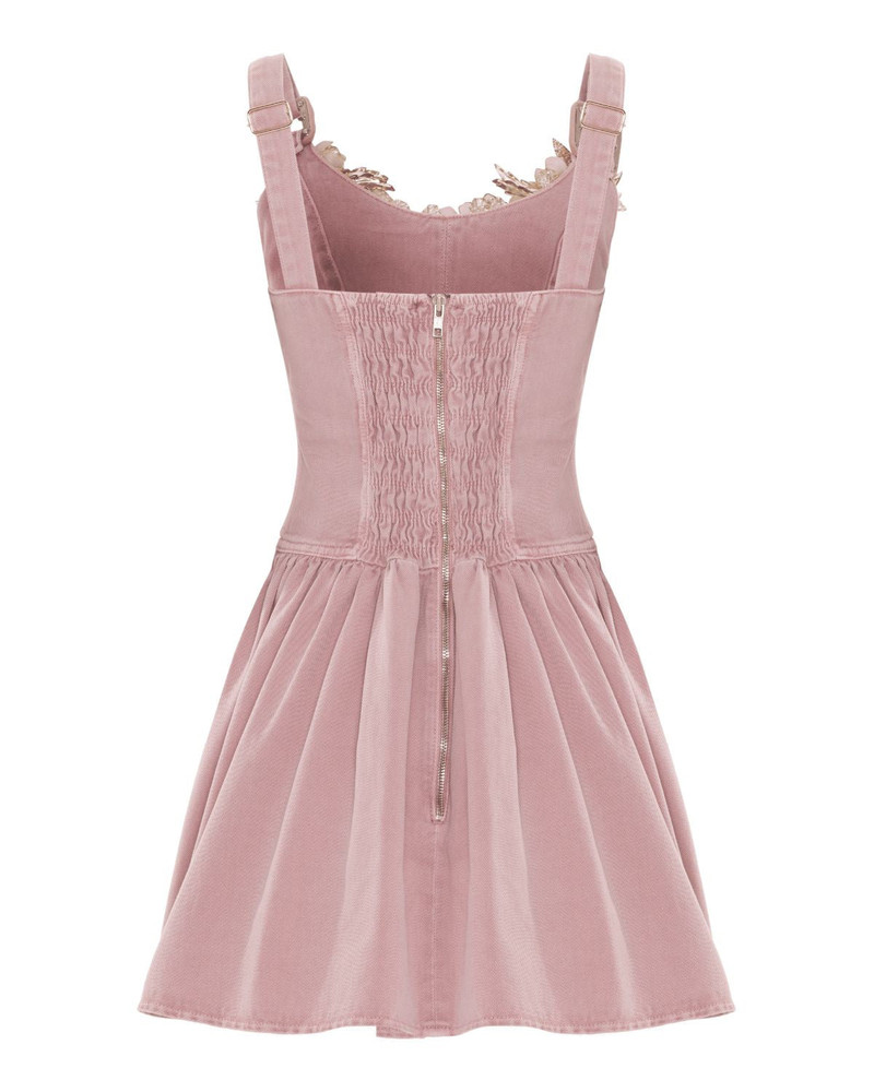 PINK DENIM MINI DRESS 4