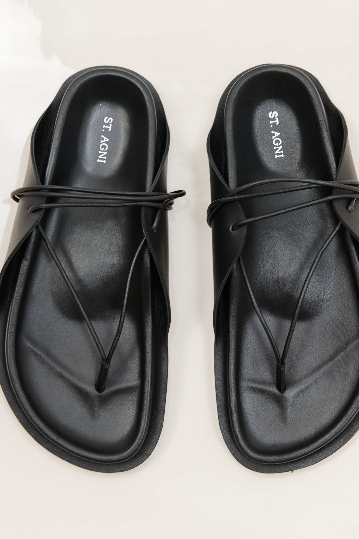 Everyday Tie Up Sandals - Black - 3