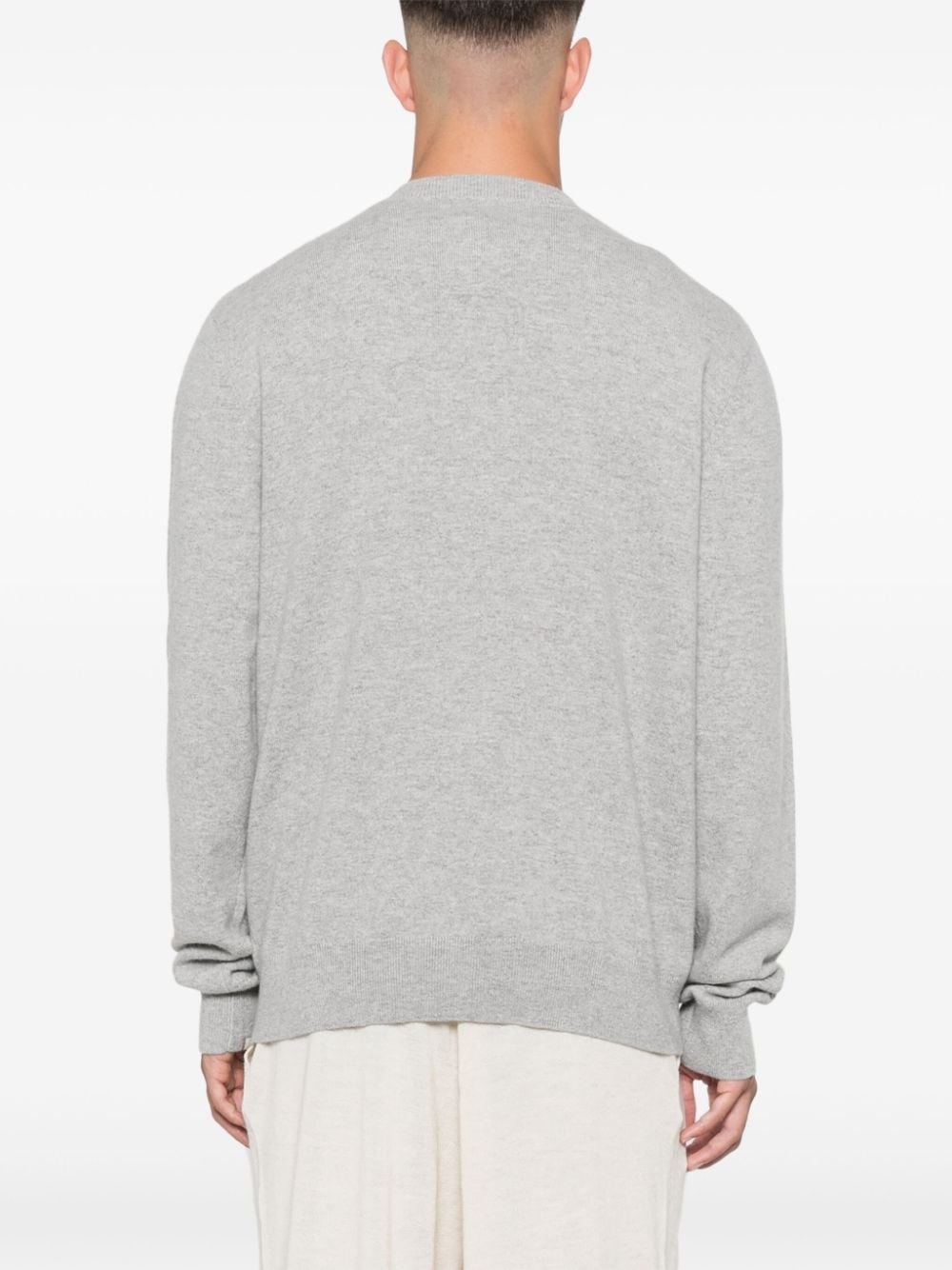 logo-embroidered cashmere sweater - 5