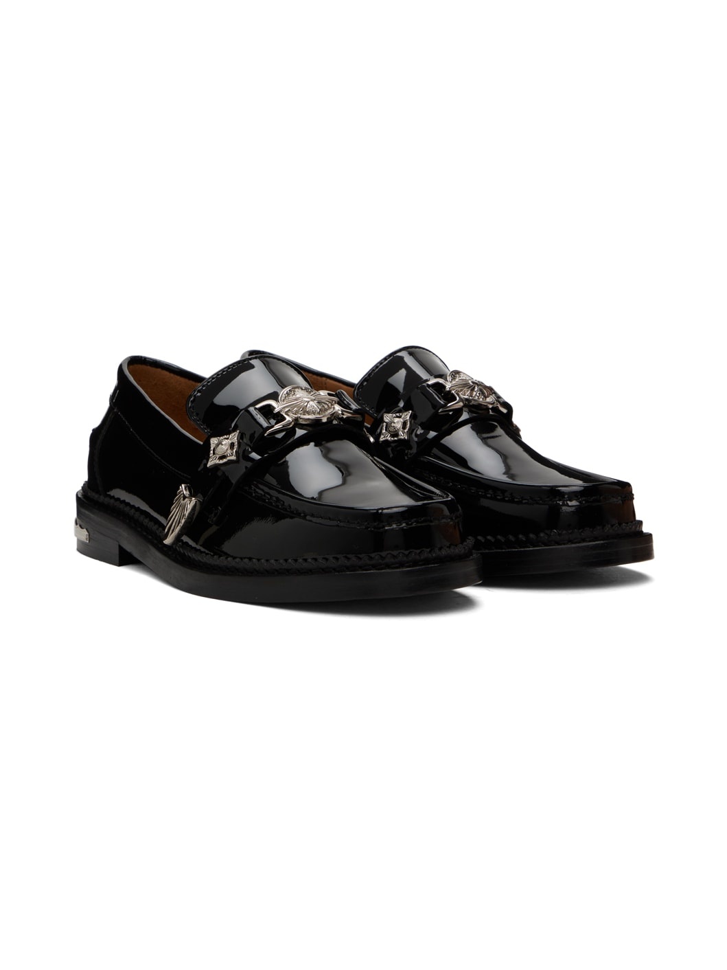 Black Metal Loafers - 4