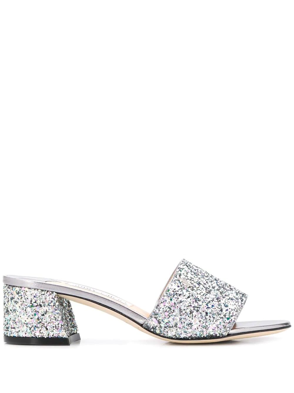 Minea 45mm glitter-effect mules - 1