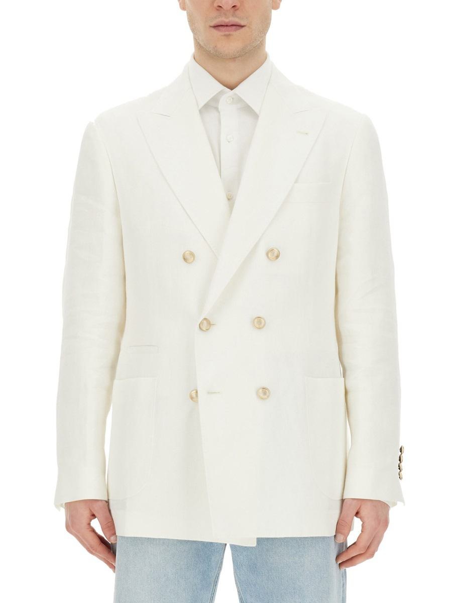 ジャケット Brunello Cucinelli Double Breasted Jacket 23688872_53727473_600.jpg